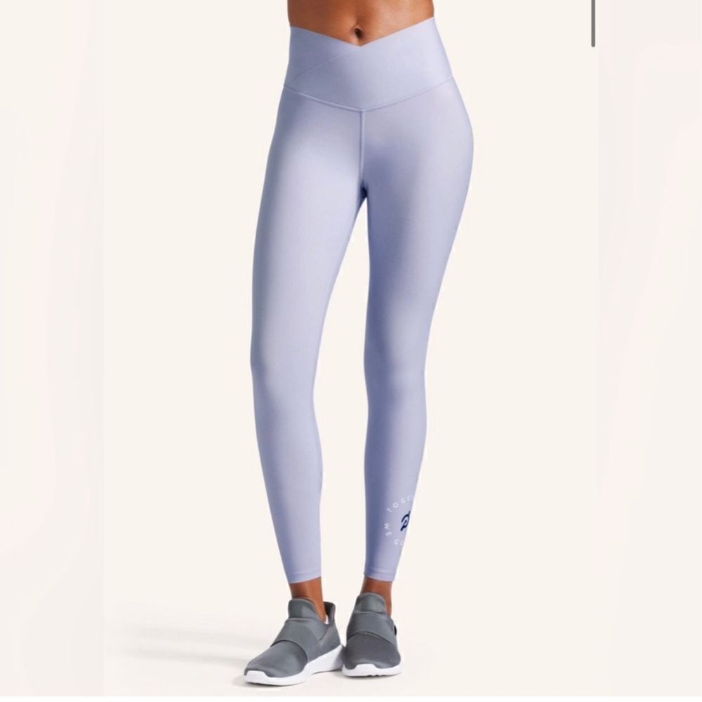 Peloton cadent high rise crossover compressive leggings lavender purple - Picture 2 of 6